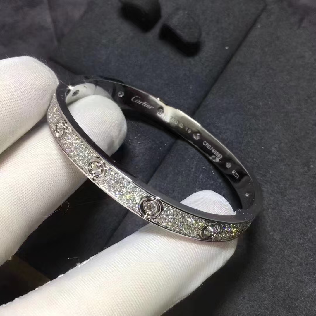 Cartier LOVE Bracelet Bangle, Diamond Paved - Original Replica Club