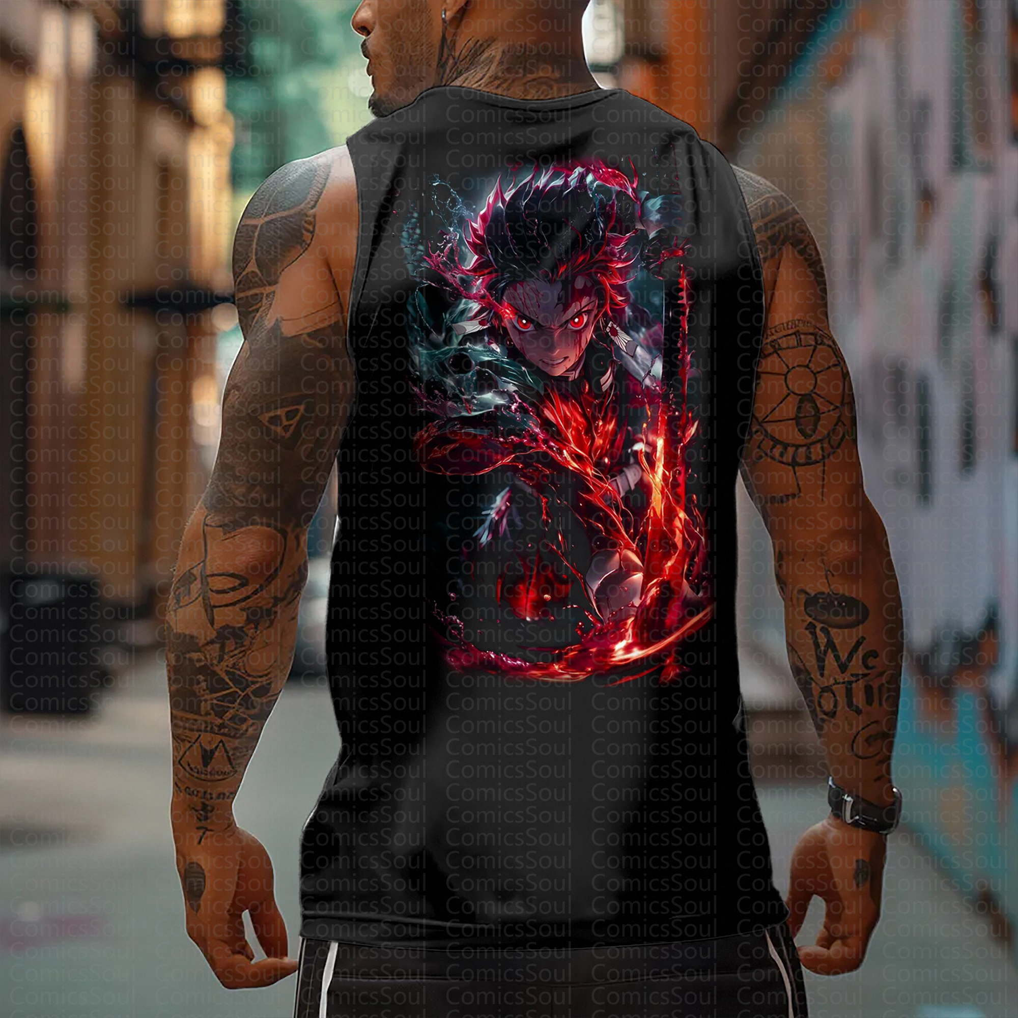 Unisex  Casual Anime  Tank Top