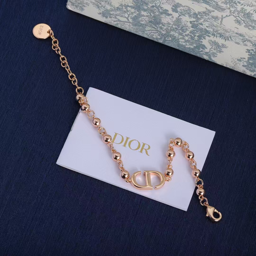 Dior Rose Gold Necklace and Bracelet - Original Replica Club
