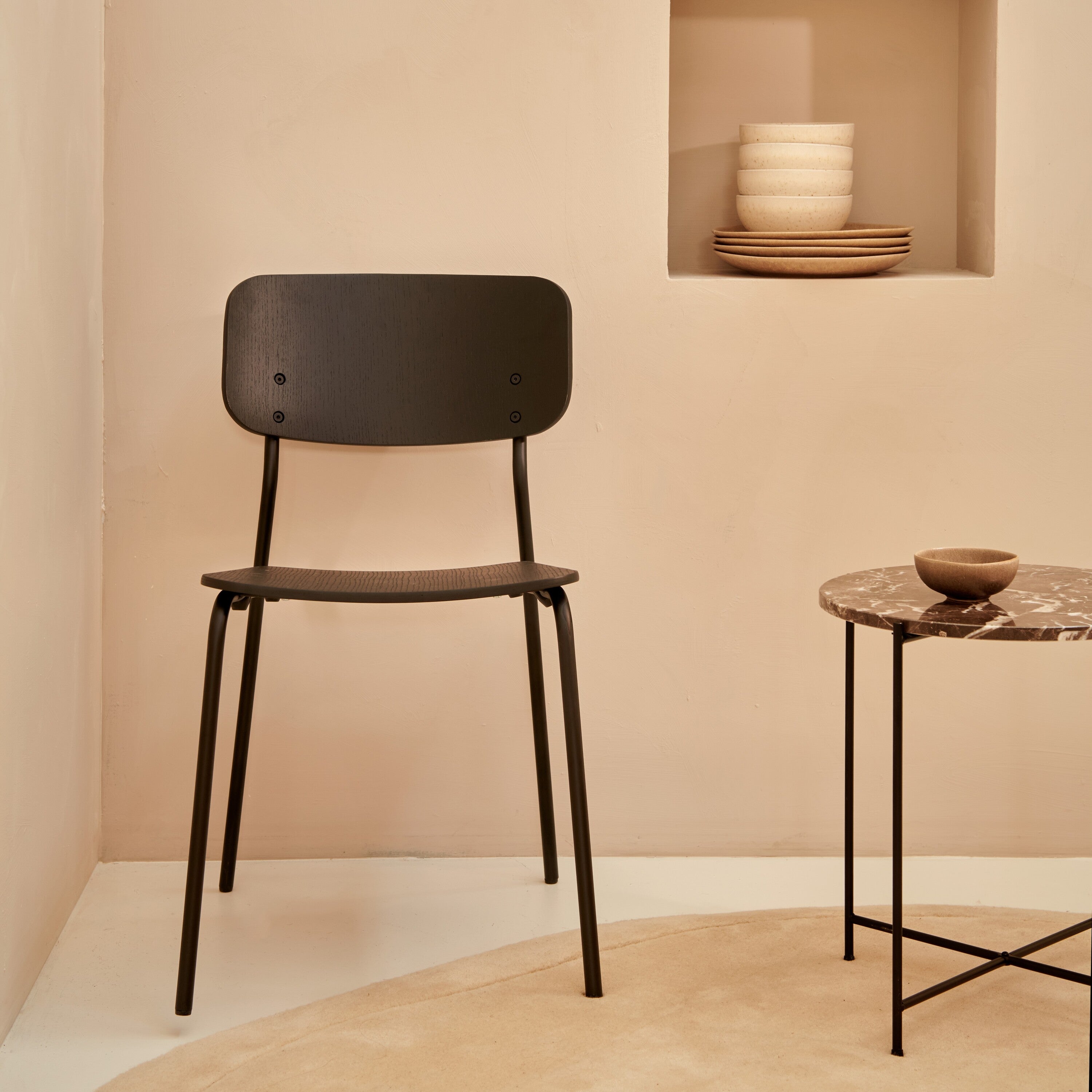 by fonQ basic Ava Eetkamerstoel - Zwart