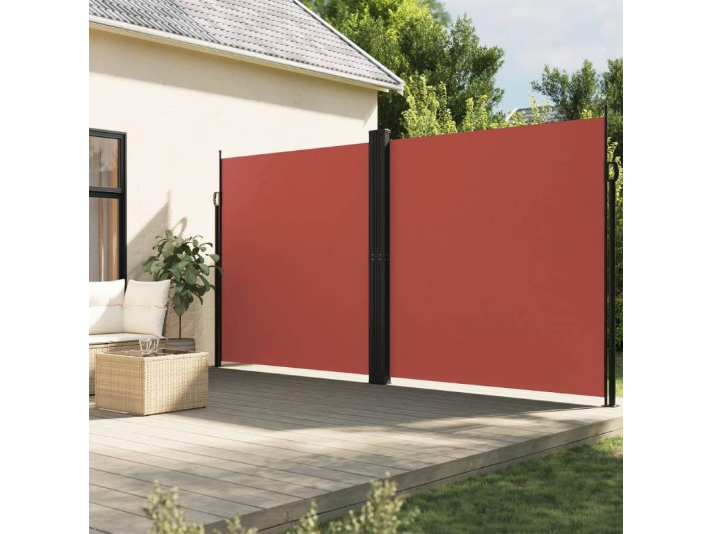 Toldo lateral retráctil terracota 200x1200 cm