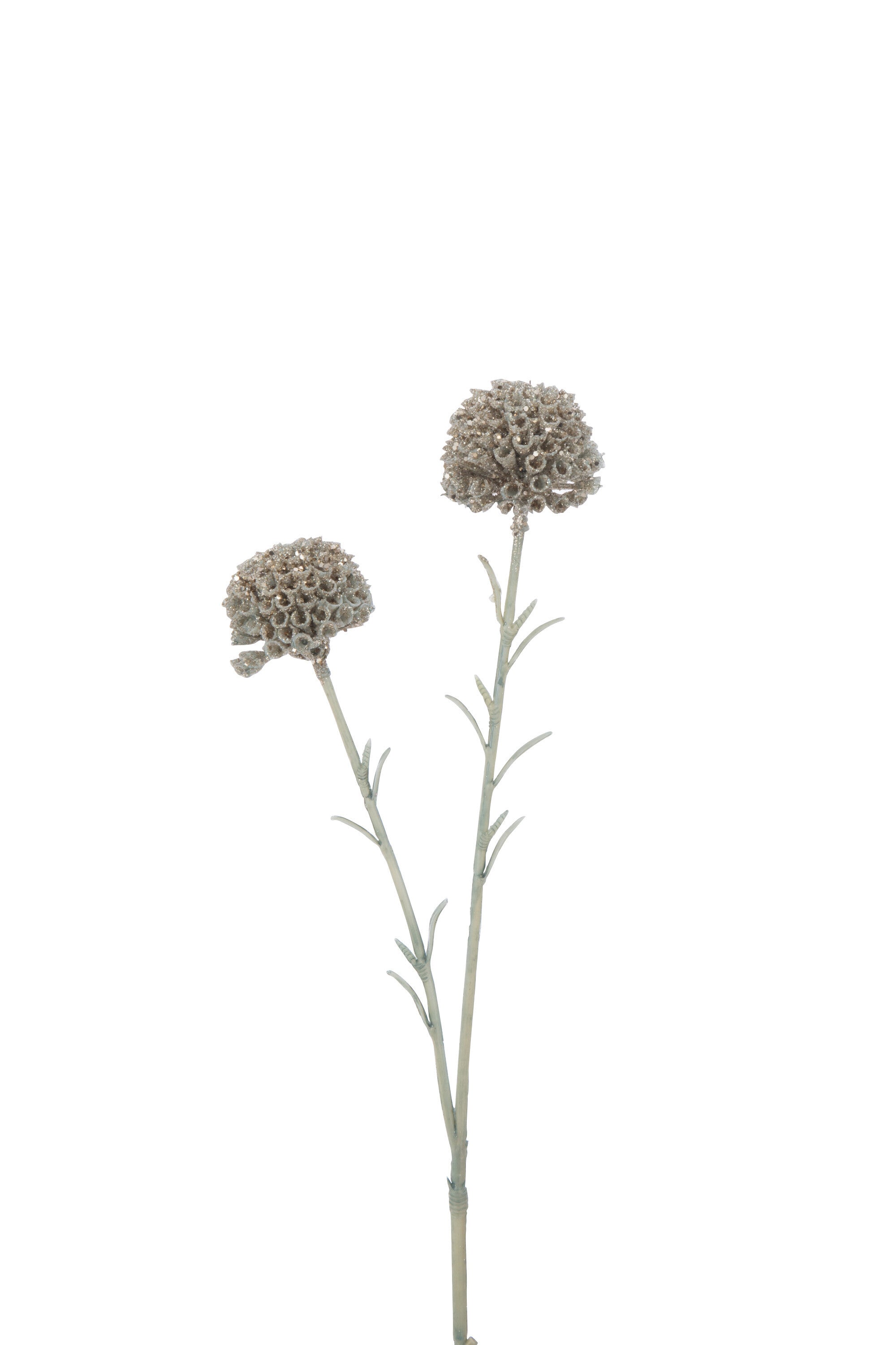 J-Line decoratie Tak Marigold - kunststof - lichtgroen - 24 stuks