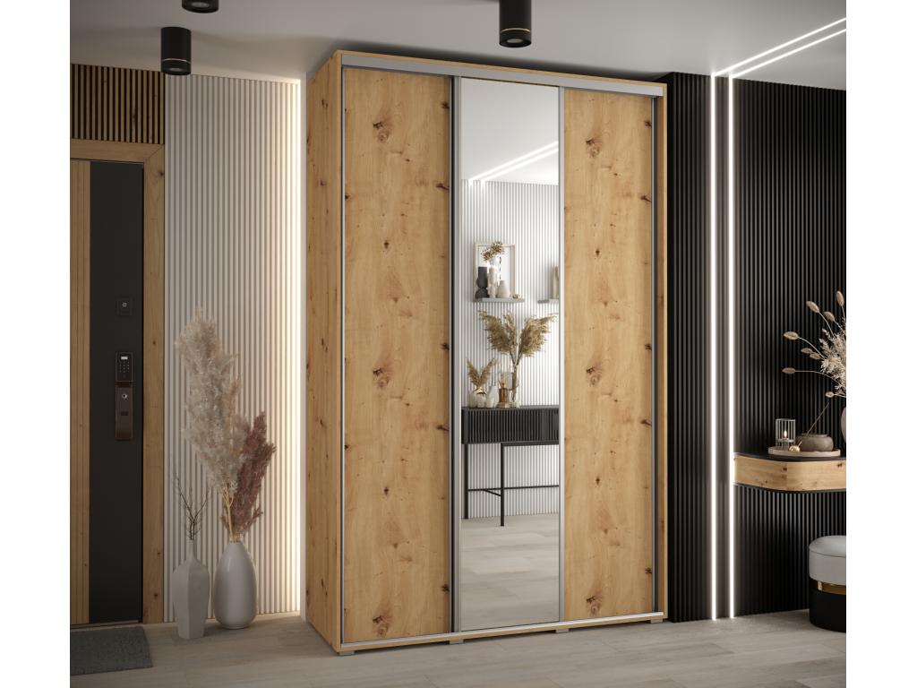 ARMARIO Nestleano 3 DE PUERTAS CORREDERAS 235 - 2/160/45 3 puertas Artisan/Artisan/Plata