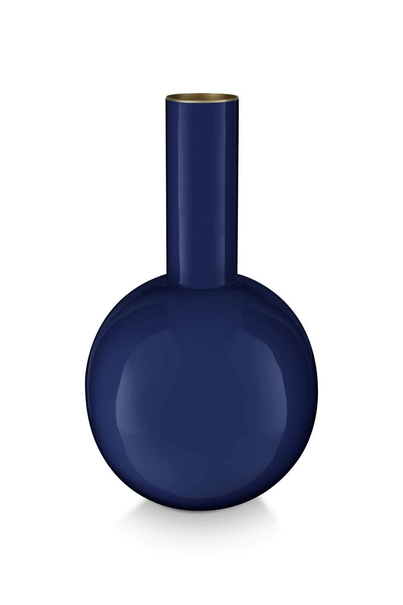 Vase Metal Dark Blue 26cm