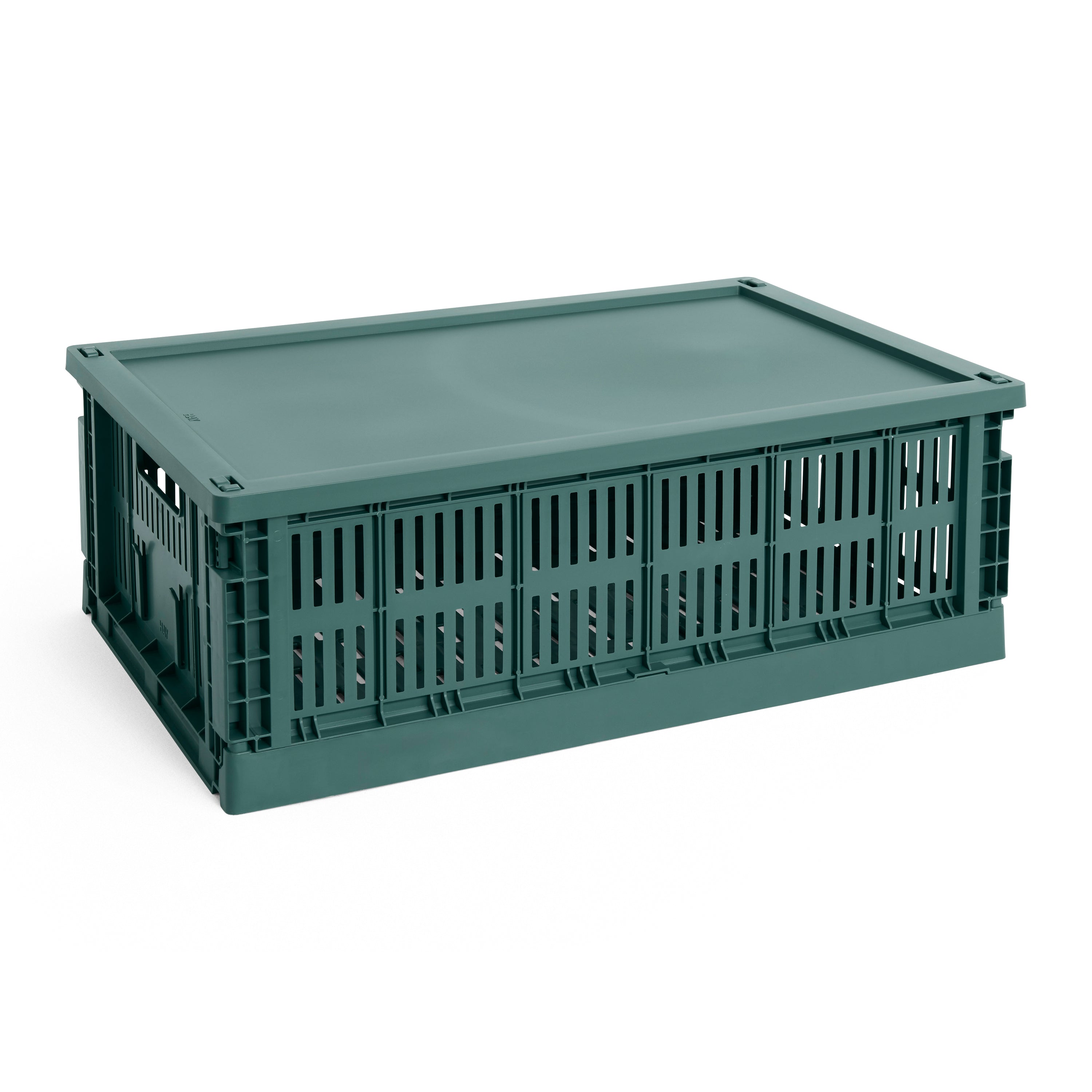 HAY Colour Crates Krat Deksel L - Rechthoekig - Donkergroen