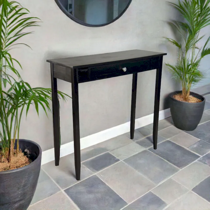 Porch & Den Holly Hill Solid Acacia Console Table with 1 Drawer