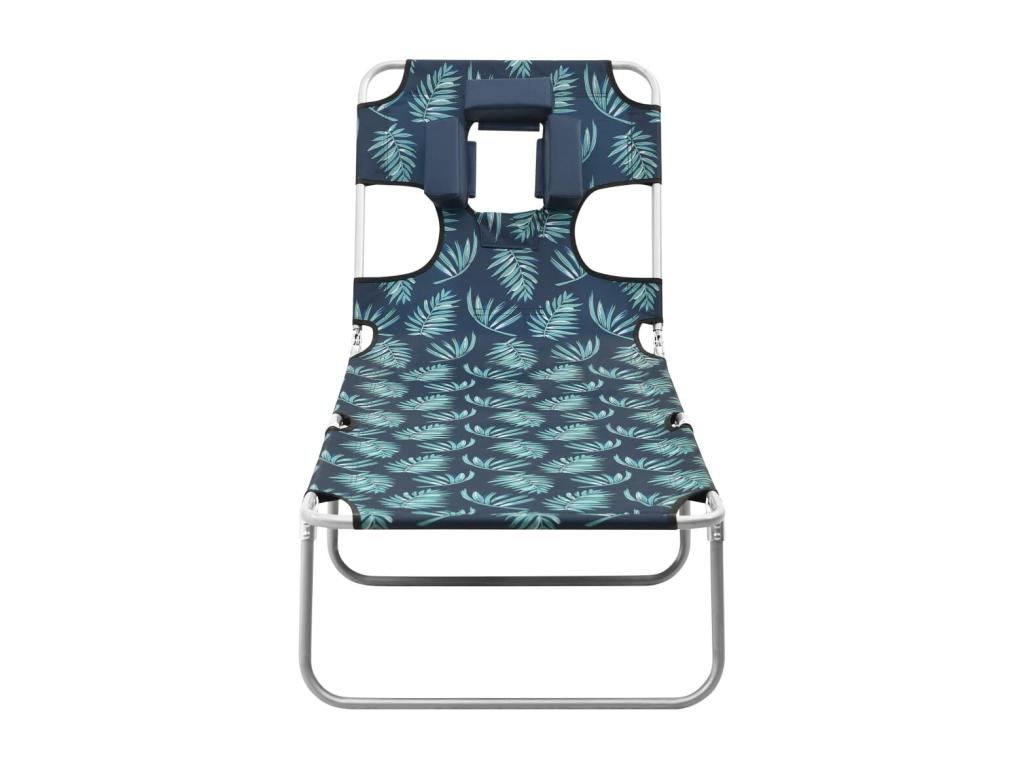 Cojín para la cabeza del sillón plegable Patrón de hoja de acero