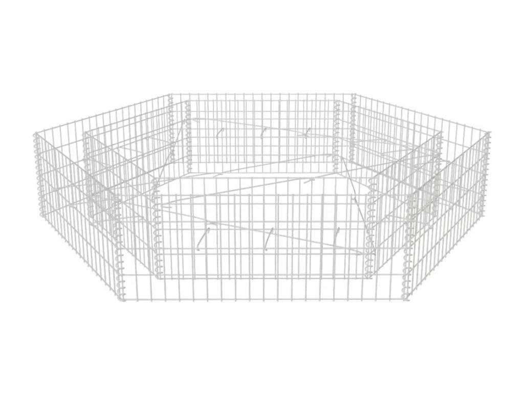 Arriate hexagonal de gaviones 200x173x40 cm