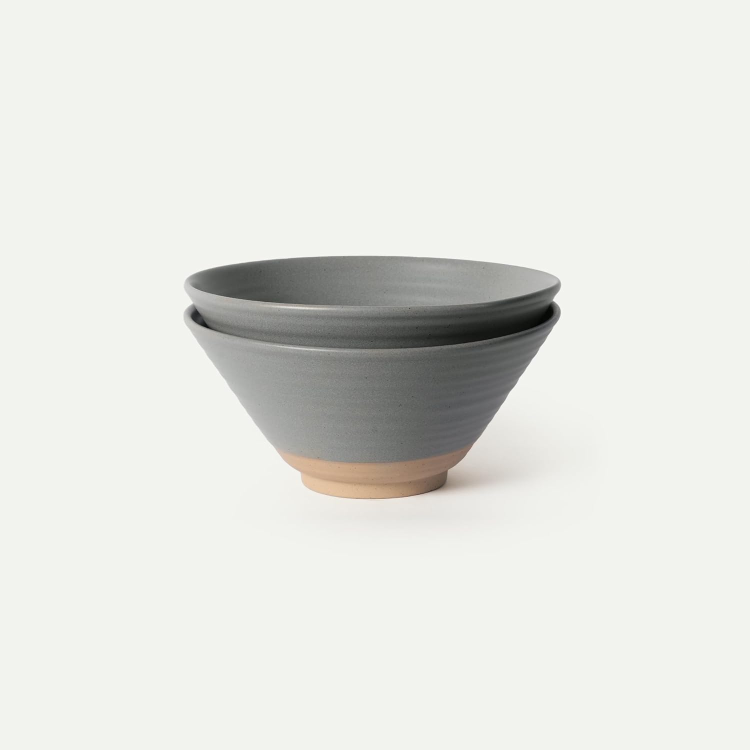 MORA Ceramic Ramen Bowl Set of 2, 45oz - Great for Pho, Miso Udon Soup, Instant Noodles, Serving, Thai or Asian Food - Microwave Safe Large Japanese Noodle Bowls, Modern Kitchen - Vanilla White