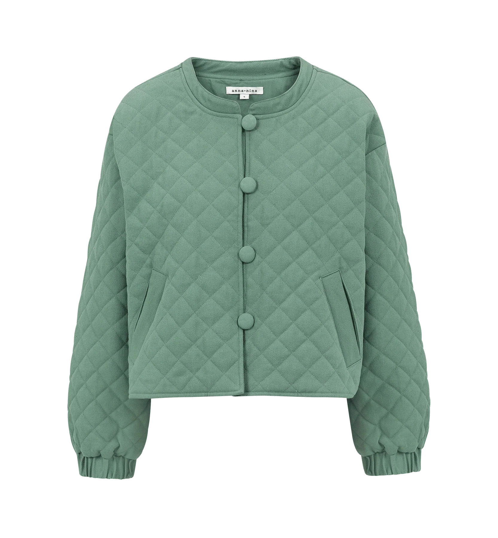 Stella Marina Oversized Cropped Quilted Jacket