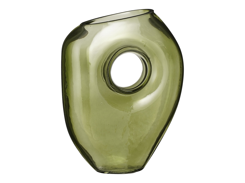 Jarrón de Vidrio - 18 x 7.5 x 22.5 - Verde claro - JAY
