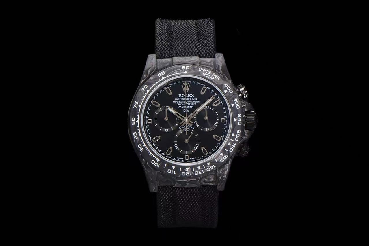 Replica DiW Rolex Daytona Black & Gold Carbon