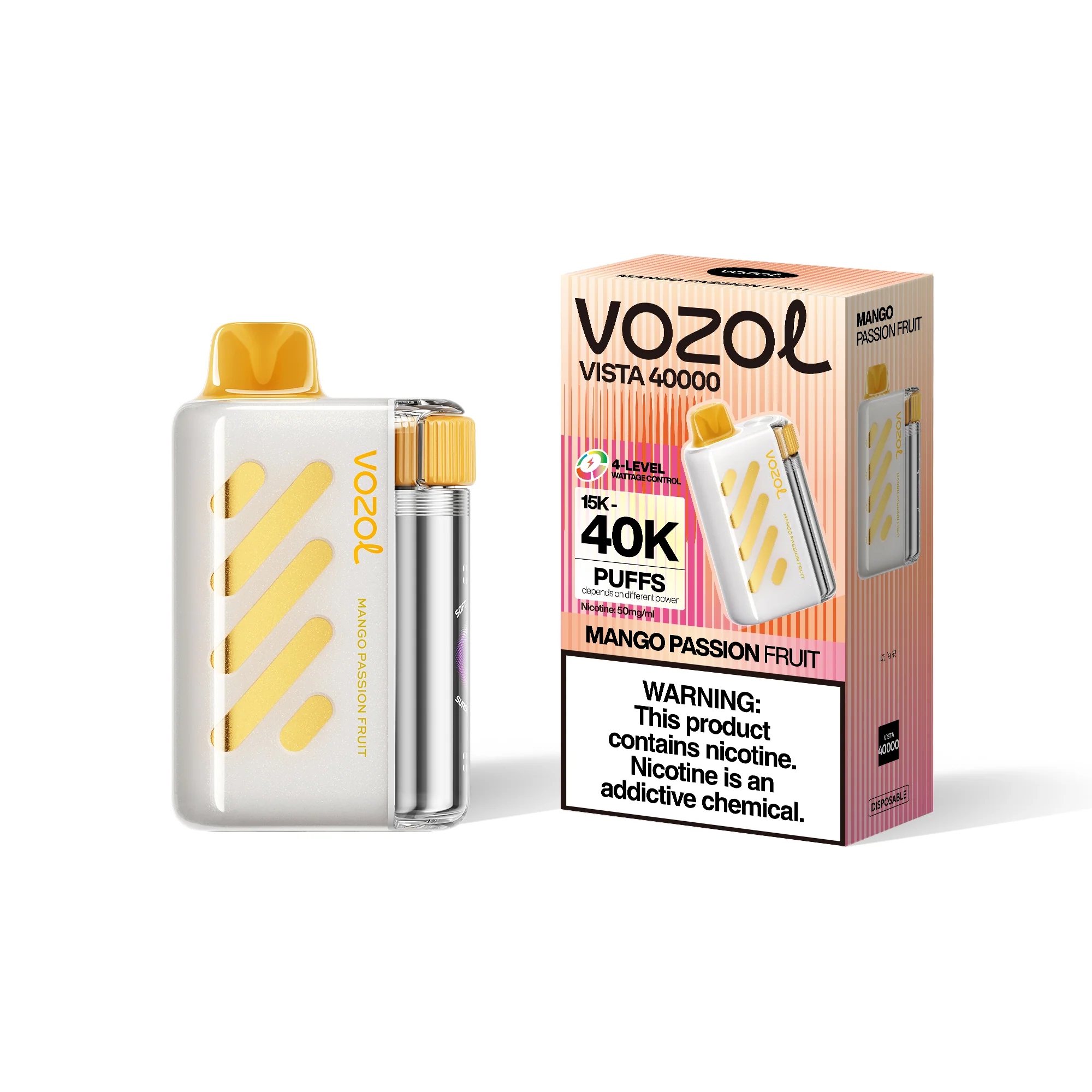 VOZOL VISTA 40K kertakäyttöinen sähkötupakka (kaikki maut)