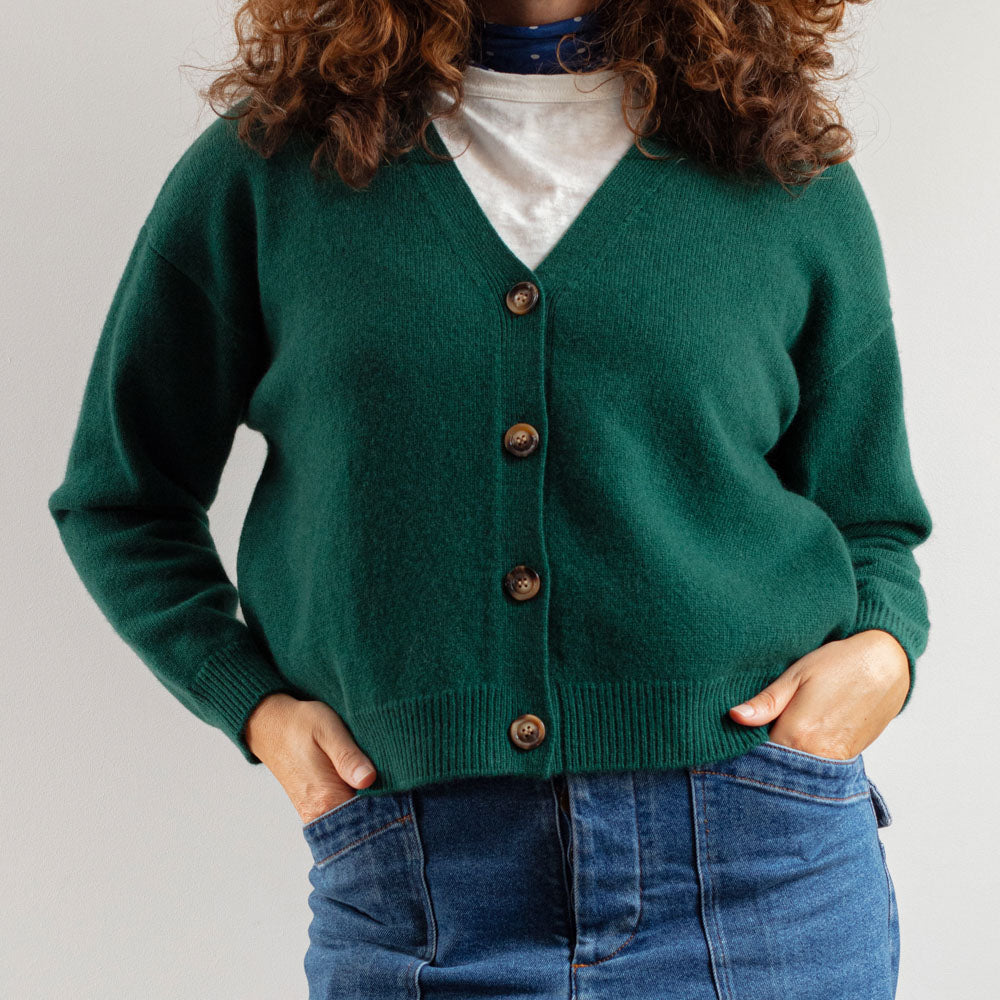 Merci - Gilet Lucia en Laine - Vert