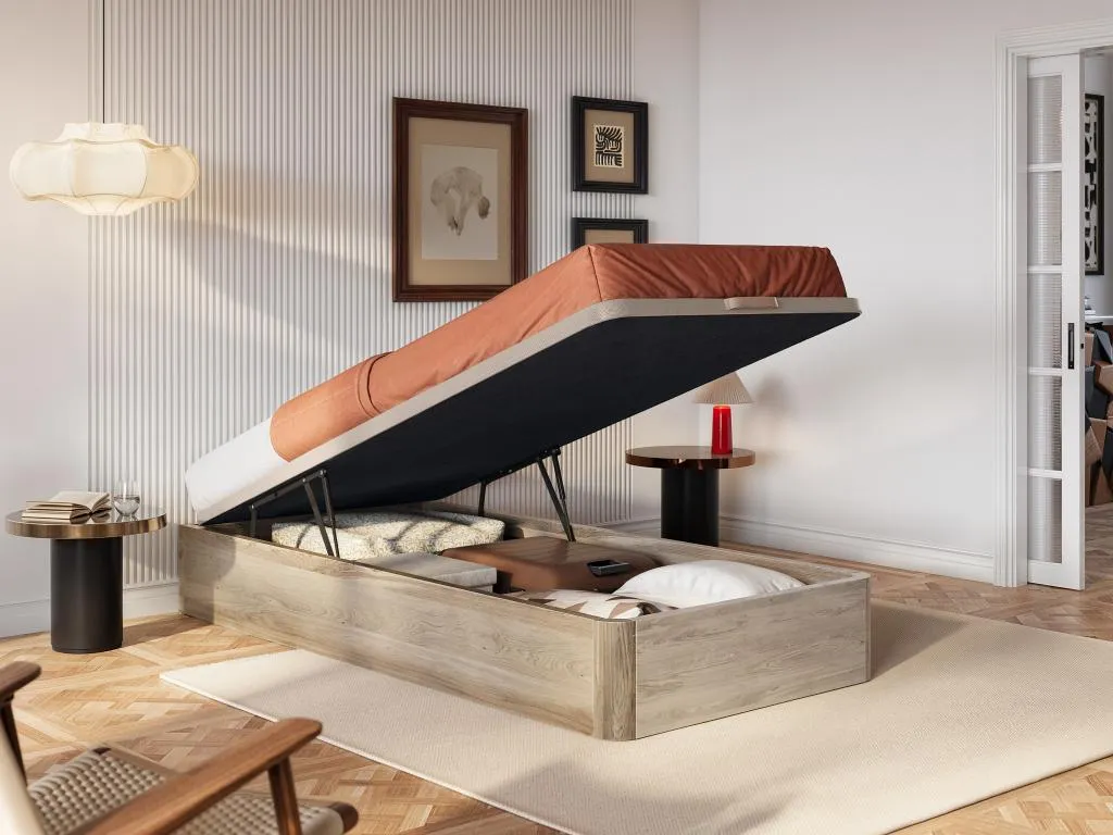 Canapé abatible90x200 cm - Natural claro - Luxmbls UWSB32745