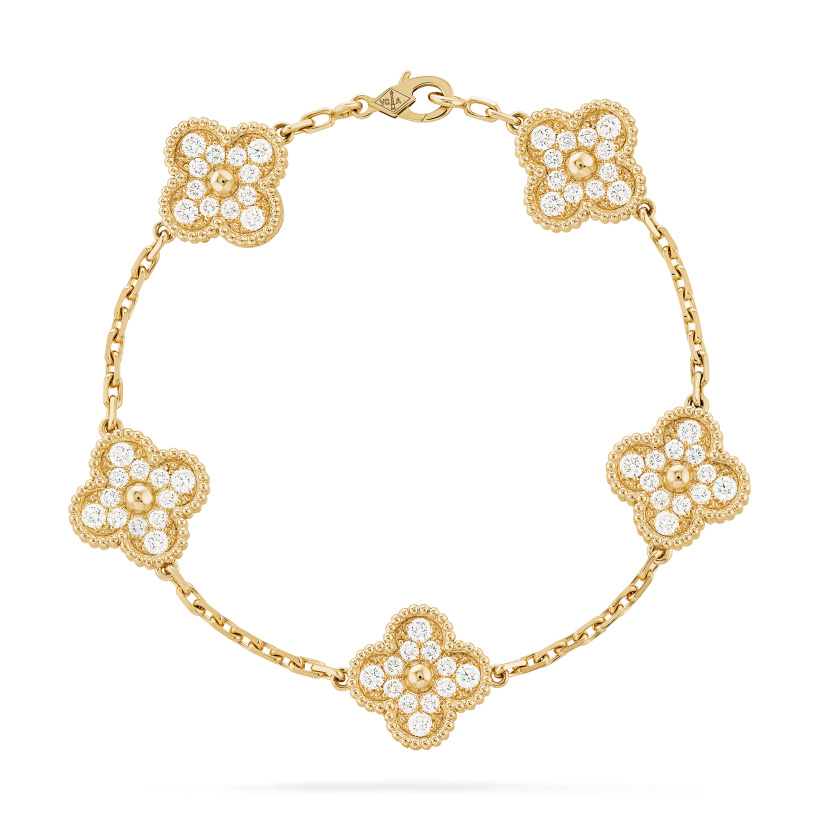 Replicate Vintage Alhambra bracelet, 5 motifs(1:1 replica) - Original Replica Club