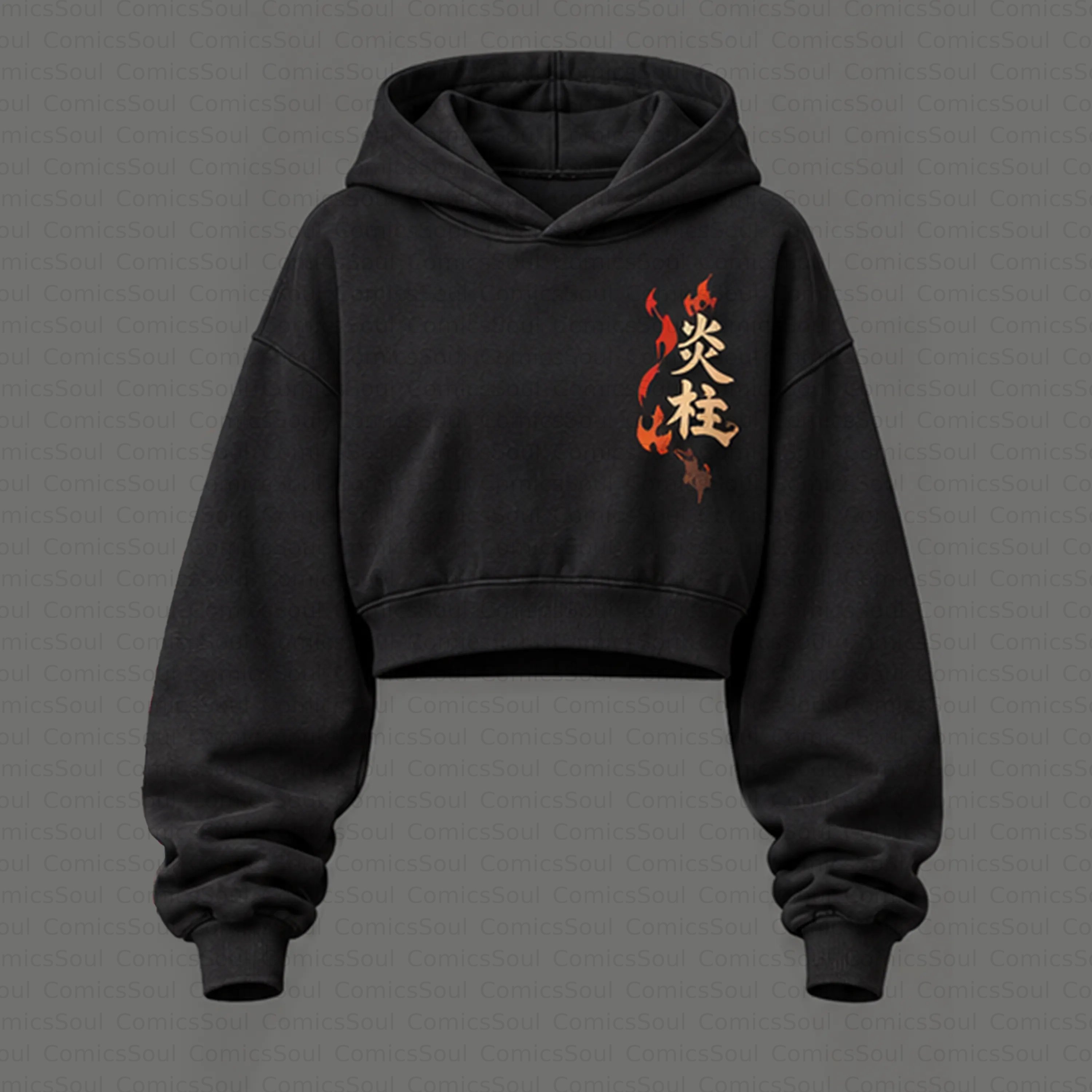Demon Slayer Cropped Long Sleeve Hoodie & High Waist Jogger Pants Two Piece TeeThreads Sustain the Scene with Custom Apparel