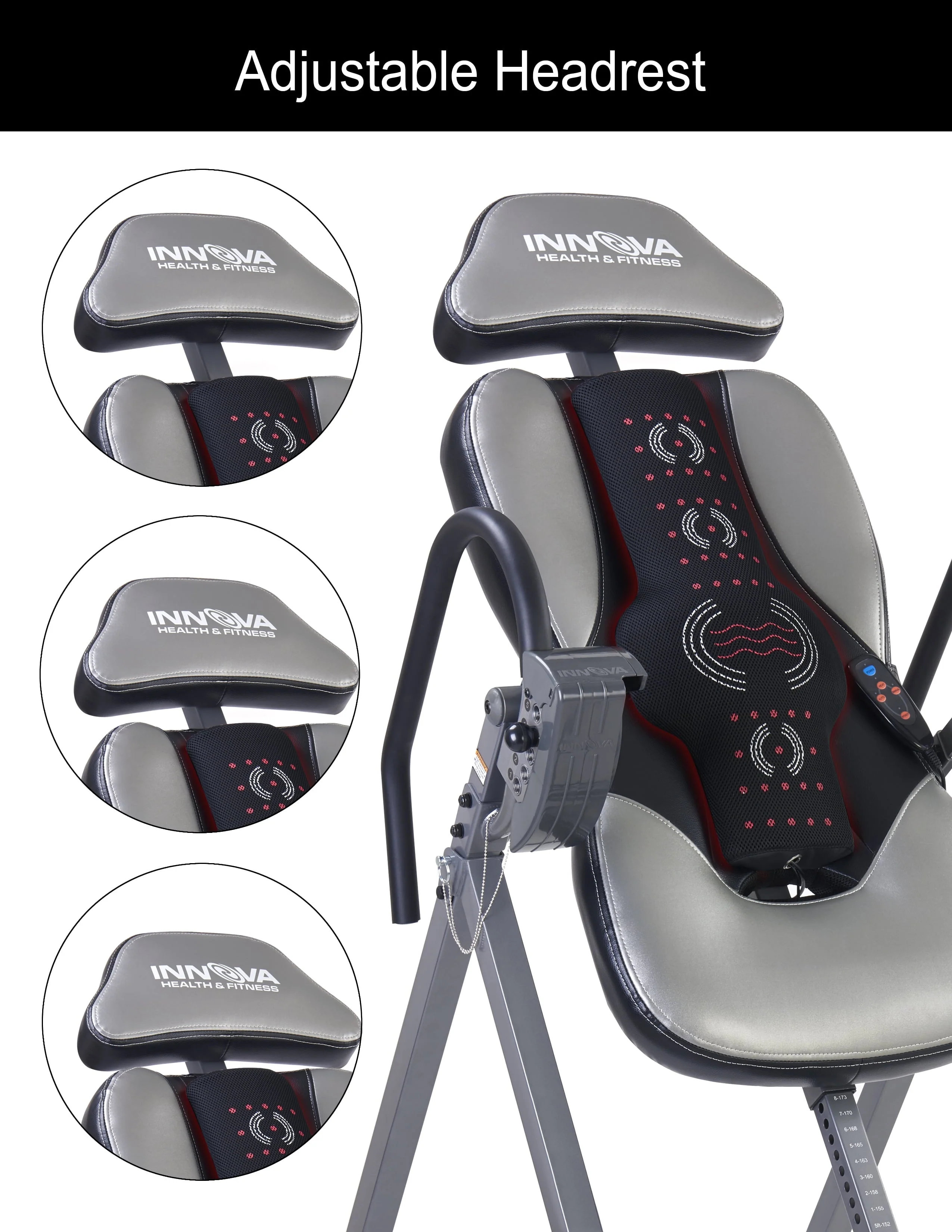 Innova ITM5950 Advanced Heat and Massage Therapeutic Inversion Table, , 300 lb Max Weight Capacity - Image 2