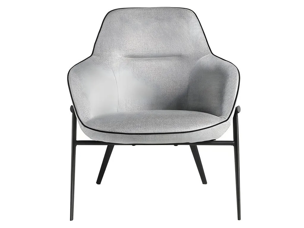 Sillón confidente tapizado tela gris Quietena