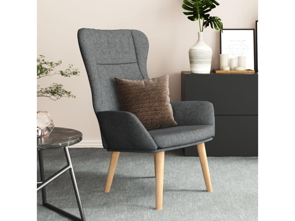 Sillón de relax de tela gris oscuro