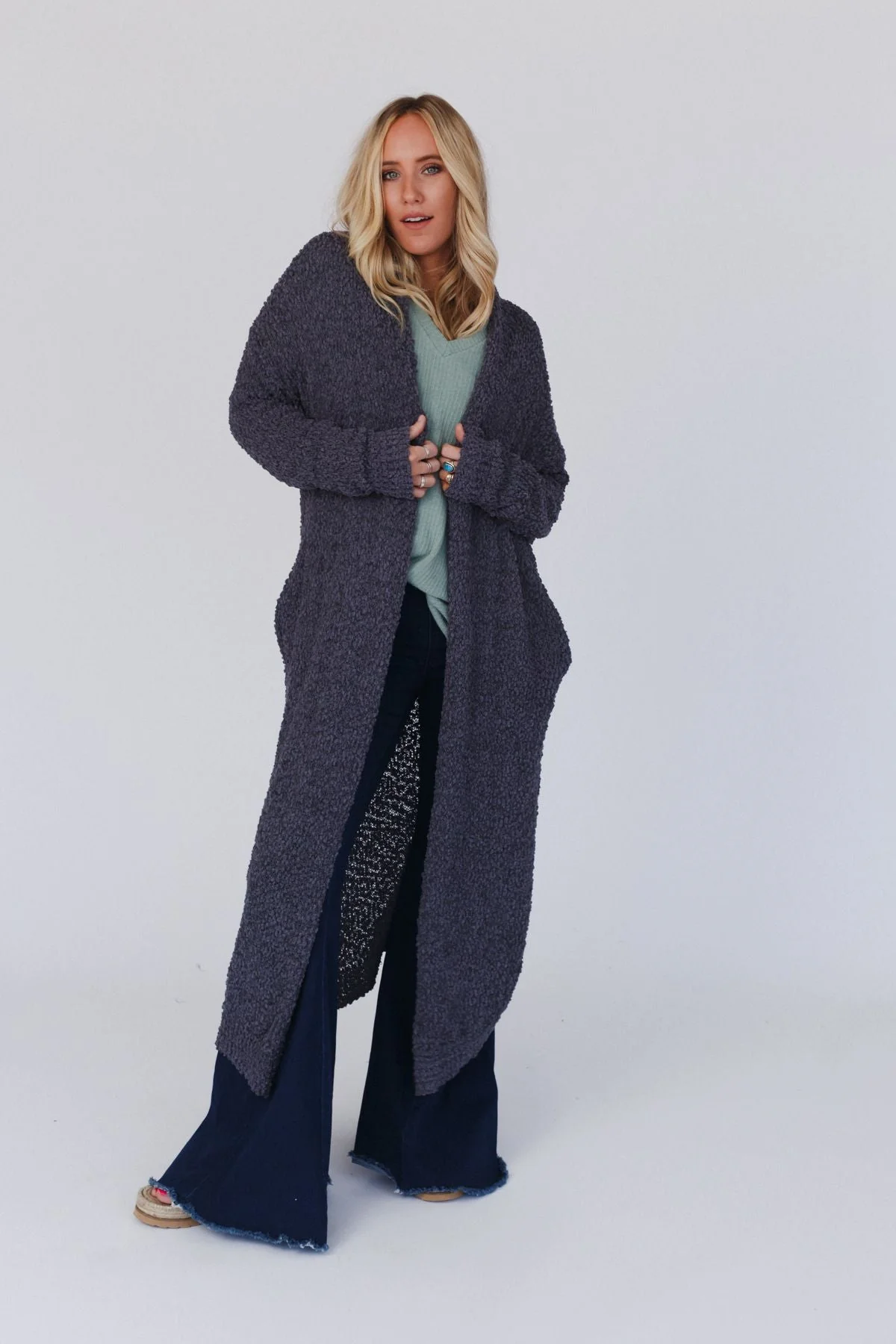 Wednesday Duster Cardigan - Charcoal