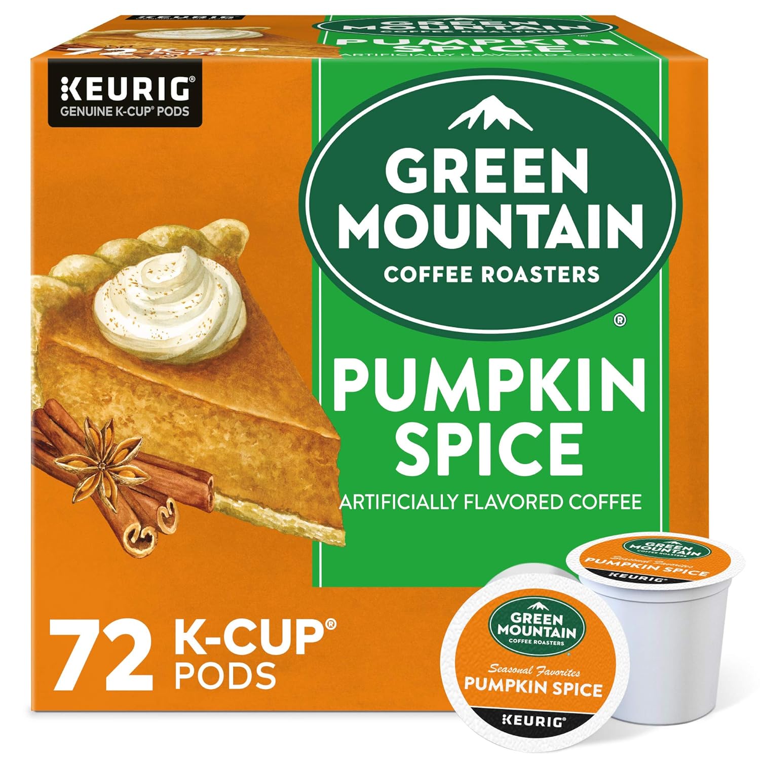 Green Mountain Coffee Roasters Seasonal Selections Pumpkin Spice. 72 Count