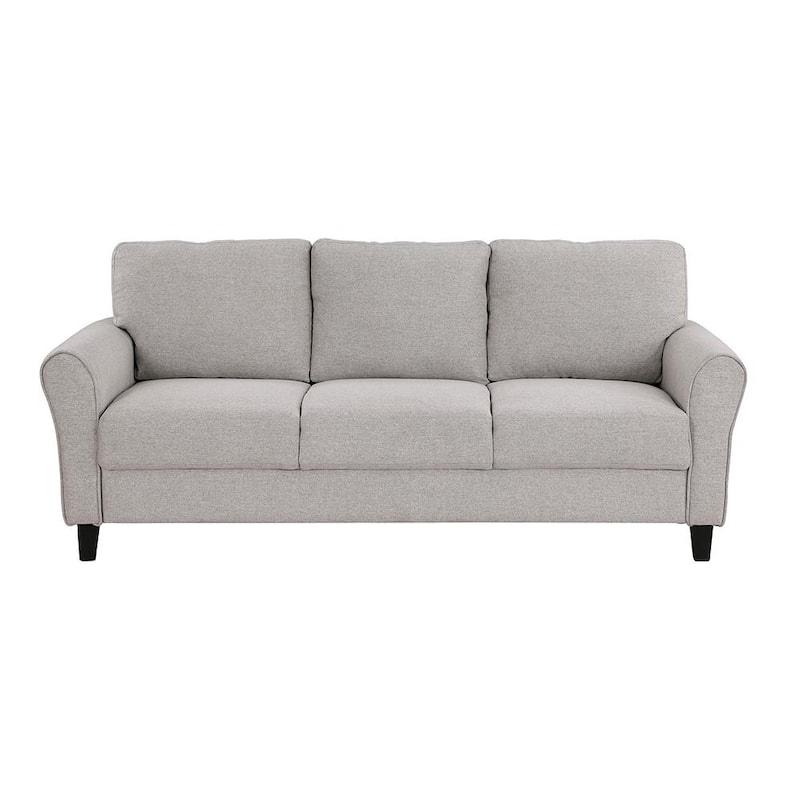 Sofá Rectangular de Brazo Redondo de 80.5 in. en Tela Texturizada Color Arena Aleron bl2355043