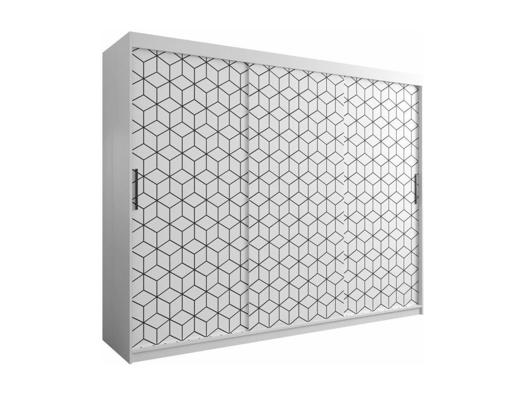 Armario Abodeia 285 - Blanco - 200x250x62cm - Puertas de armario Correderas