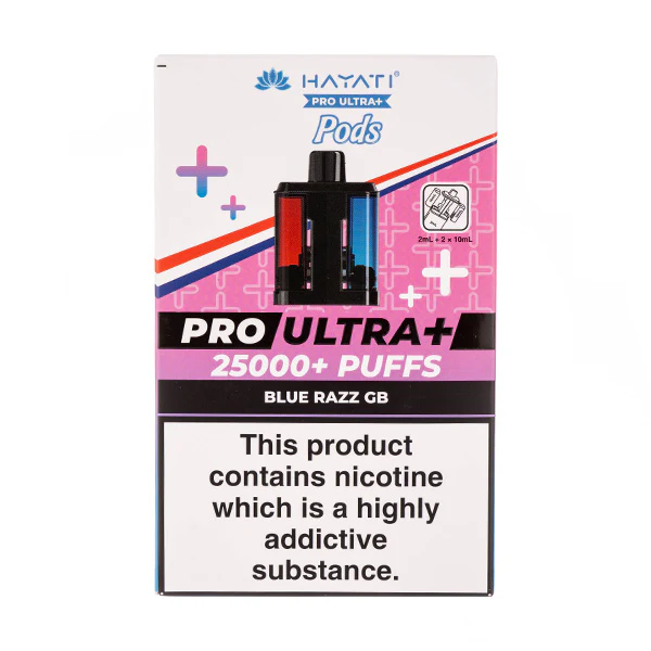 Blue Razz GB Pro Ultra Plus 25k Prefilled Pod + Refill by Hayati