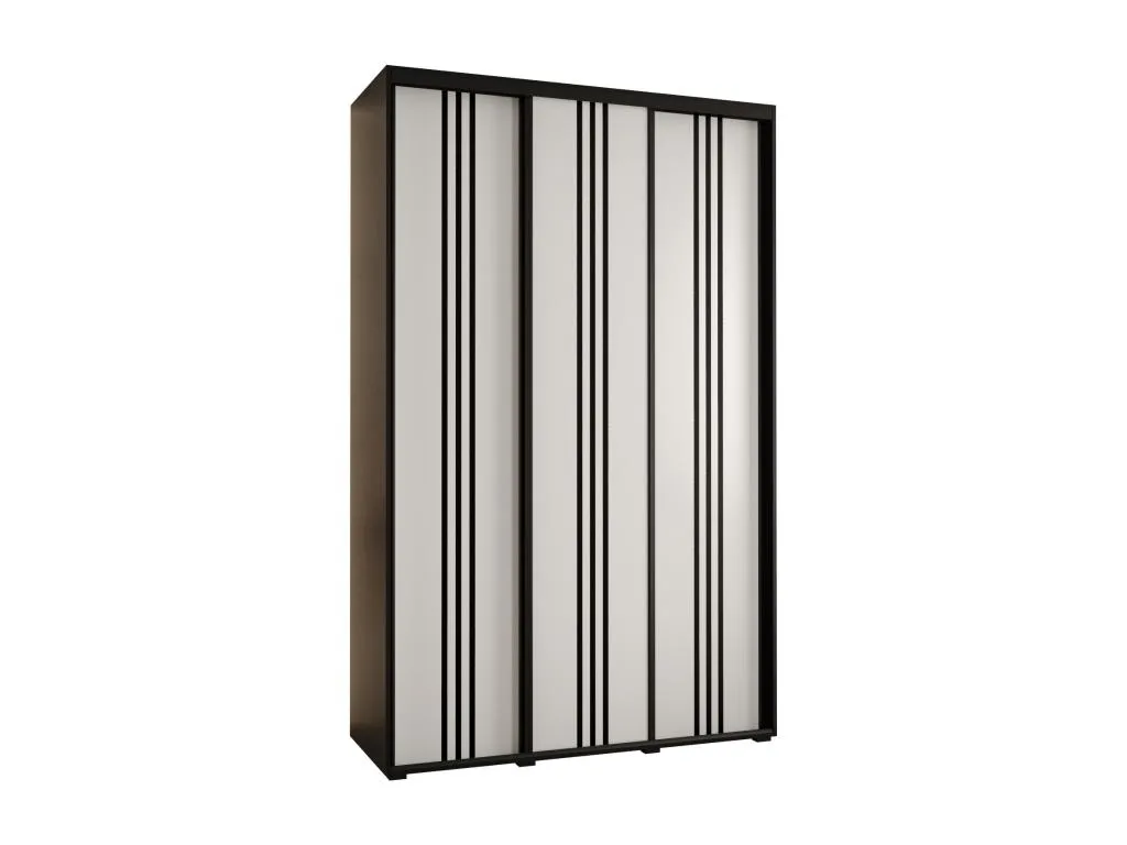 ARMARIO Boverdeco 6 DE PUERTAS CORREDERAS 235.2/150/60 3 puertas (Negro/Blanco/Negro)