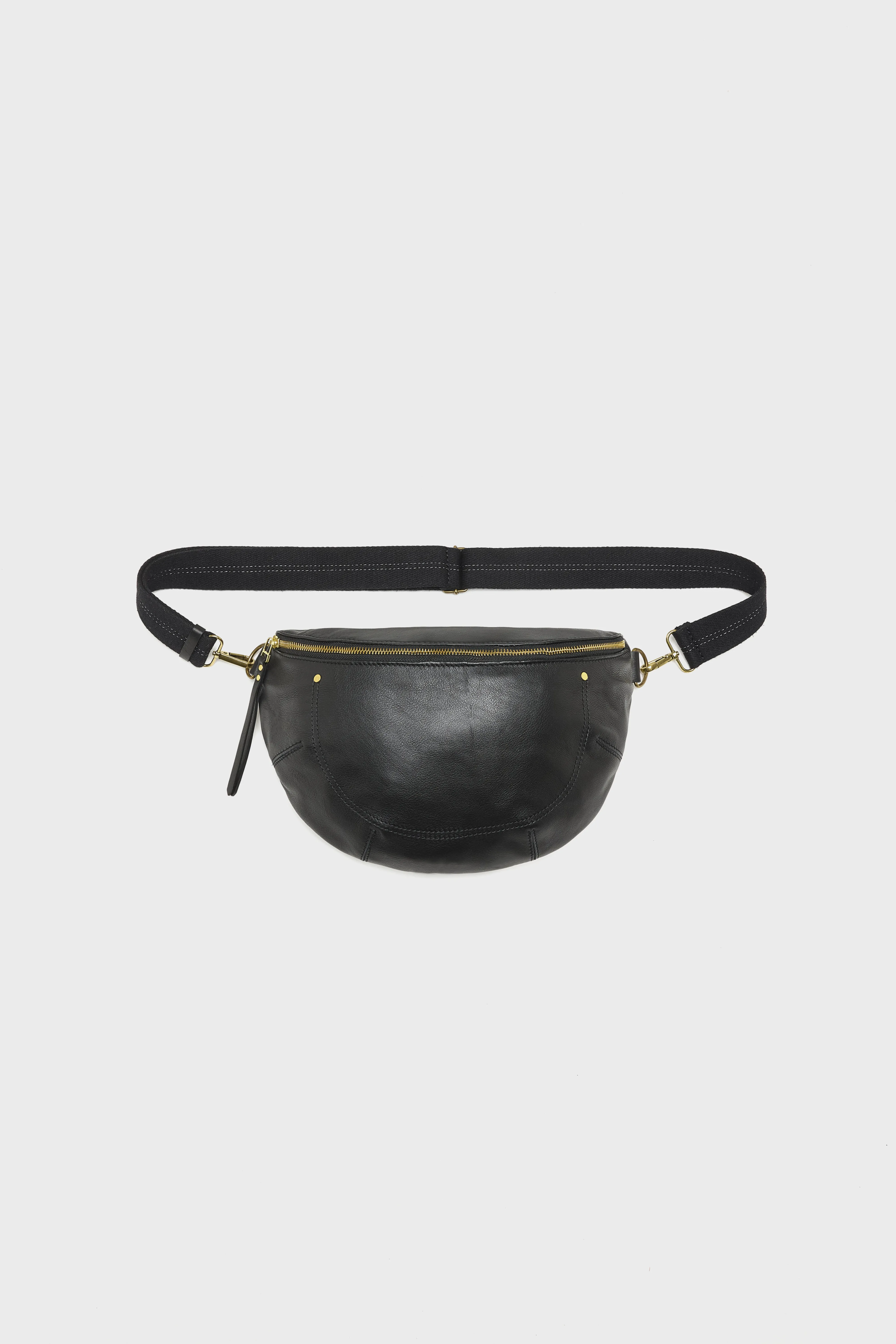 Bellerose Souply black leather sling bag (252 / W / BLACK)