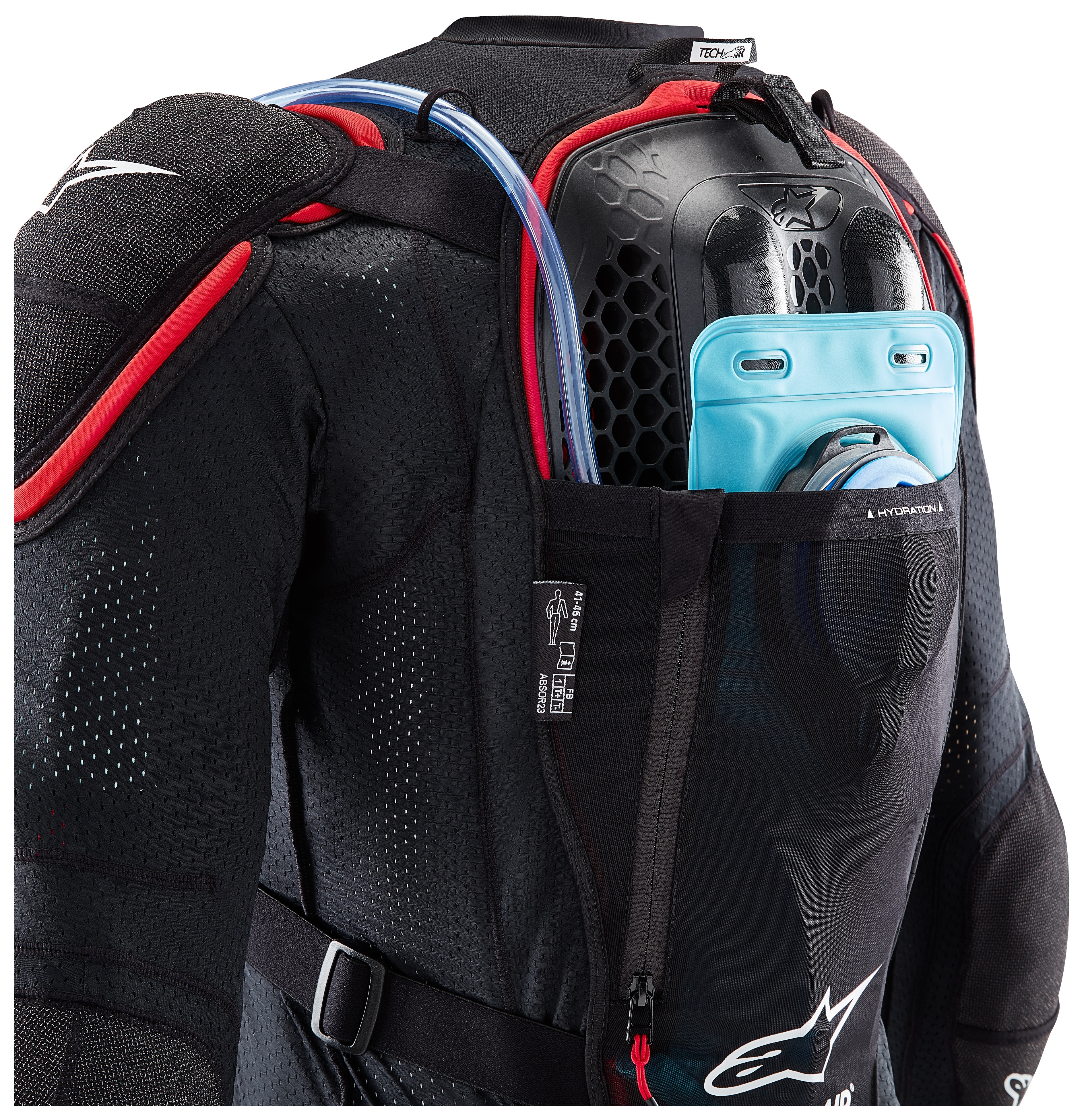 SportsBikeShop Alpinestars Tech-Air Off-Road Airbag System Black/Red / XL [Blemished - Very Good]