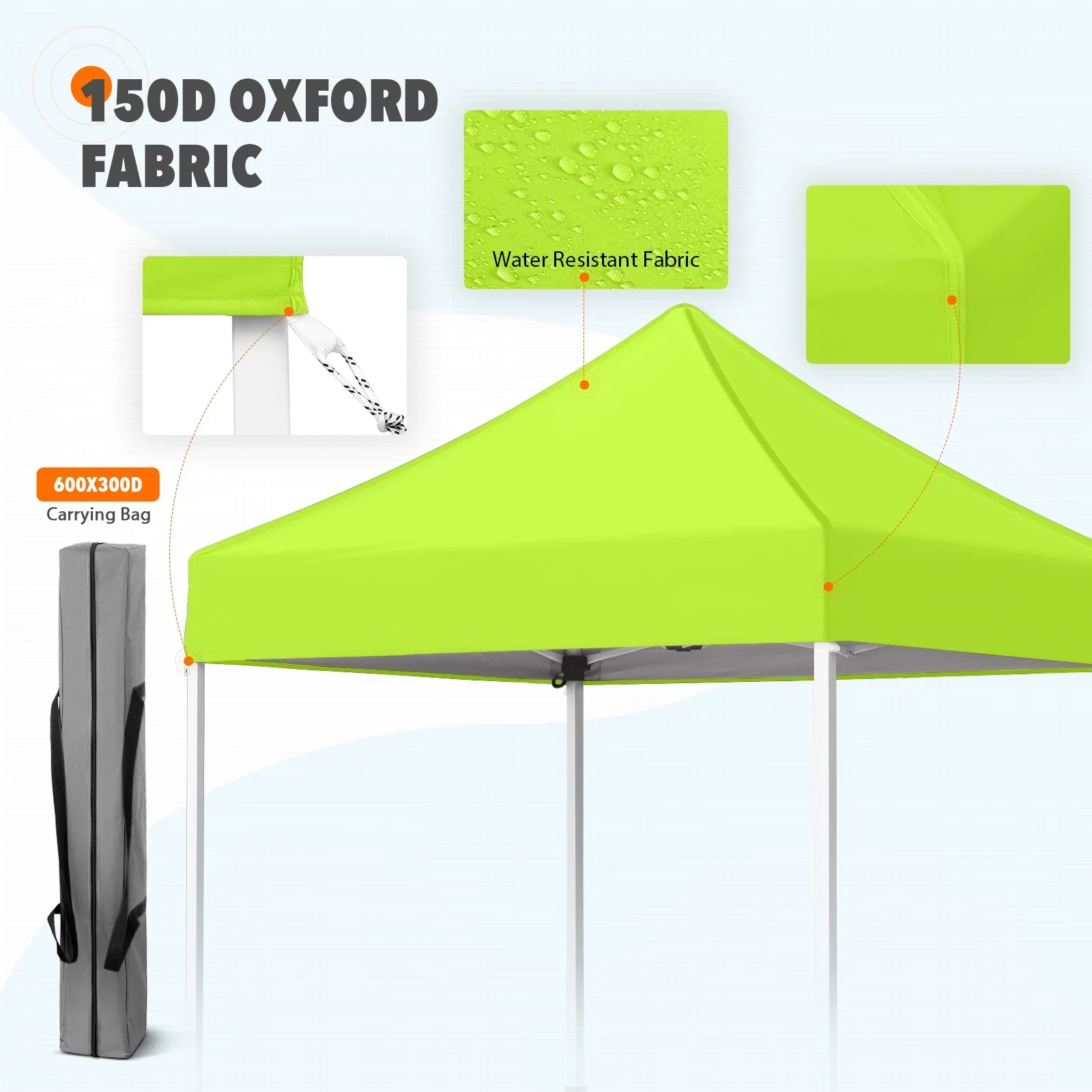 EAGLE PEAK 5x5 Pop up Canopy Tent Instant Outdoor Canopy Easy Set - up Straight Leg Folding Shelter（blue）