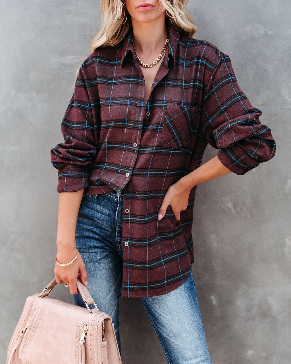 Eastwood Plaid Button Down Top - Se7enfashion