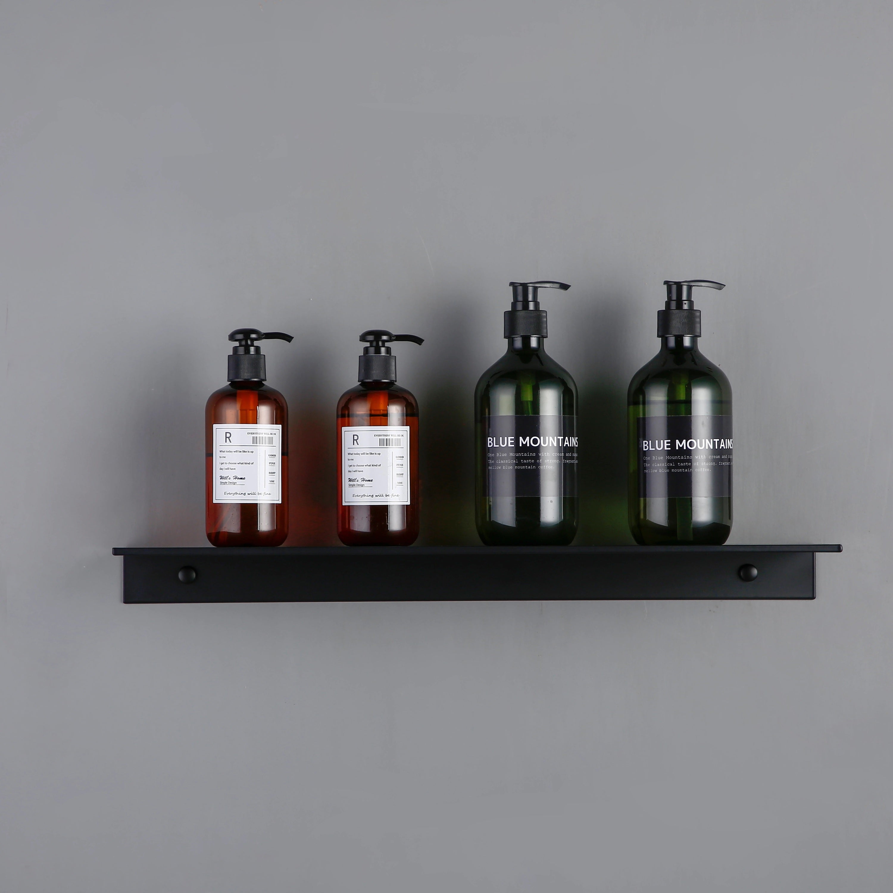 XIVADA Wandrek Rosa - Industrieel - Aluminium - Boren - Zwart