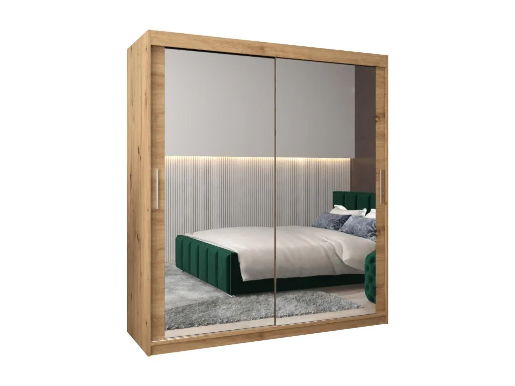 Armario Micasacool 3 de puertas correderas 200/180/62 2 puertas (artisan/artisan)