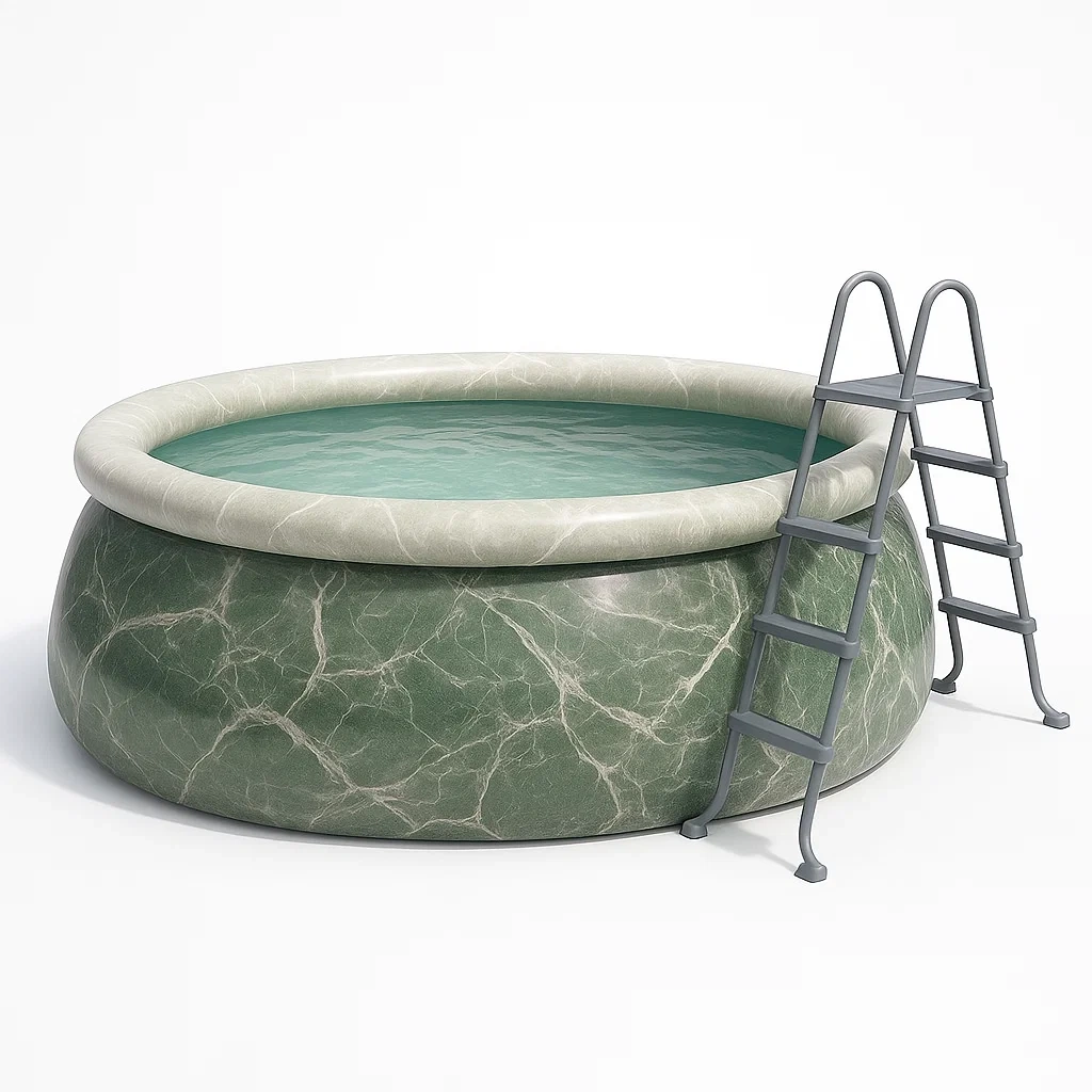 Piscina desmontable redonda 366x76cm con depuradora, verde mármol zoBxvWDG30dd