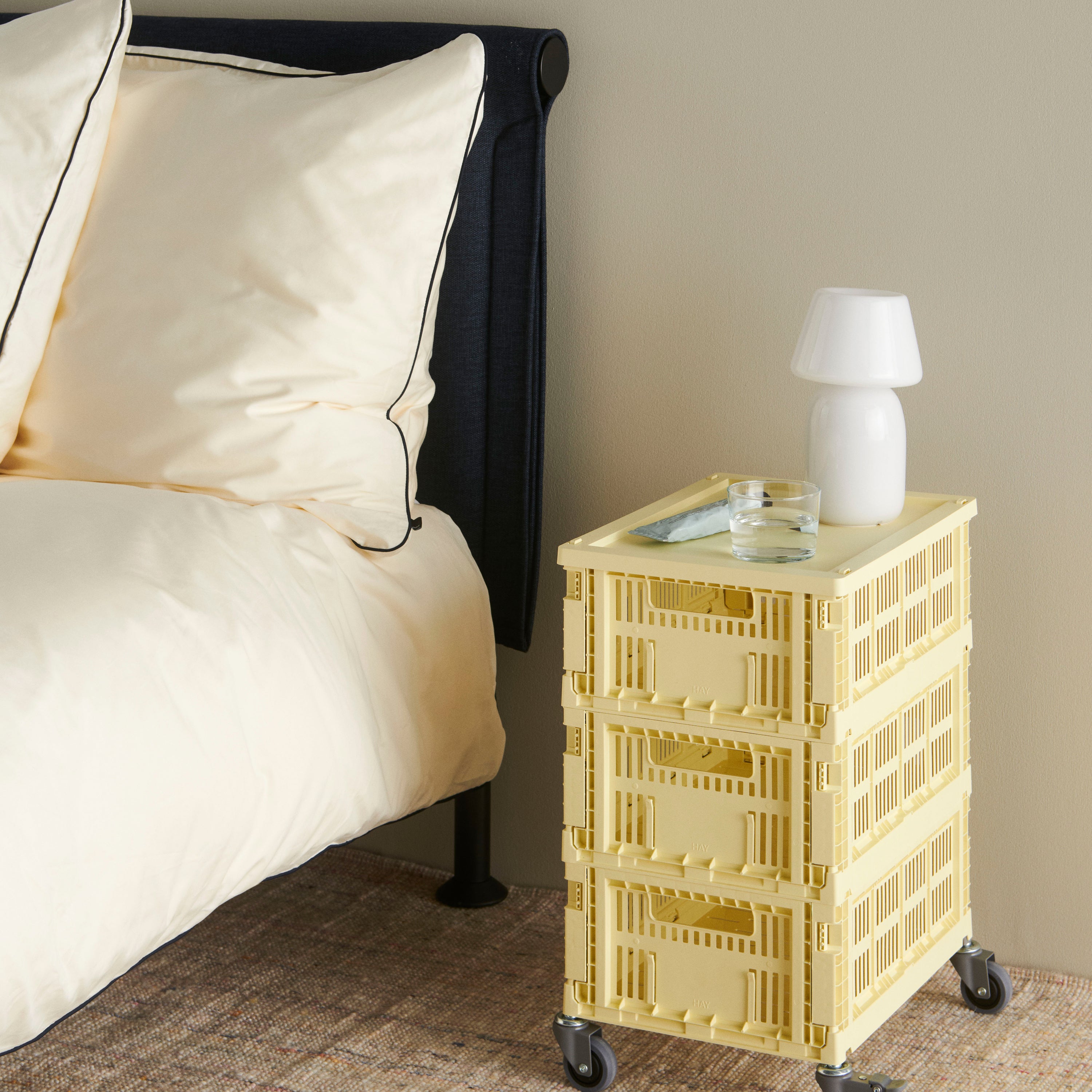 HAY Colour Crates Krat Deksel M - Rechthoekig - Lichtgeel