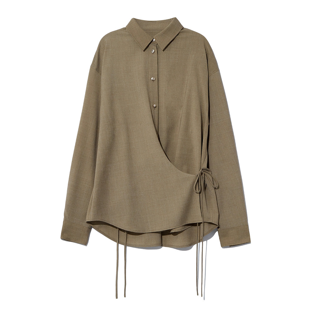 Le 17 septembre - Chemise à torsades latérales - Marron