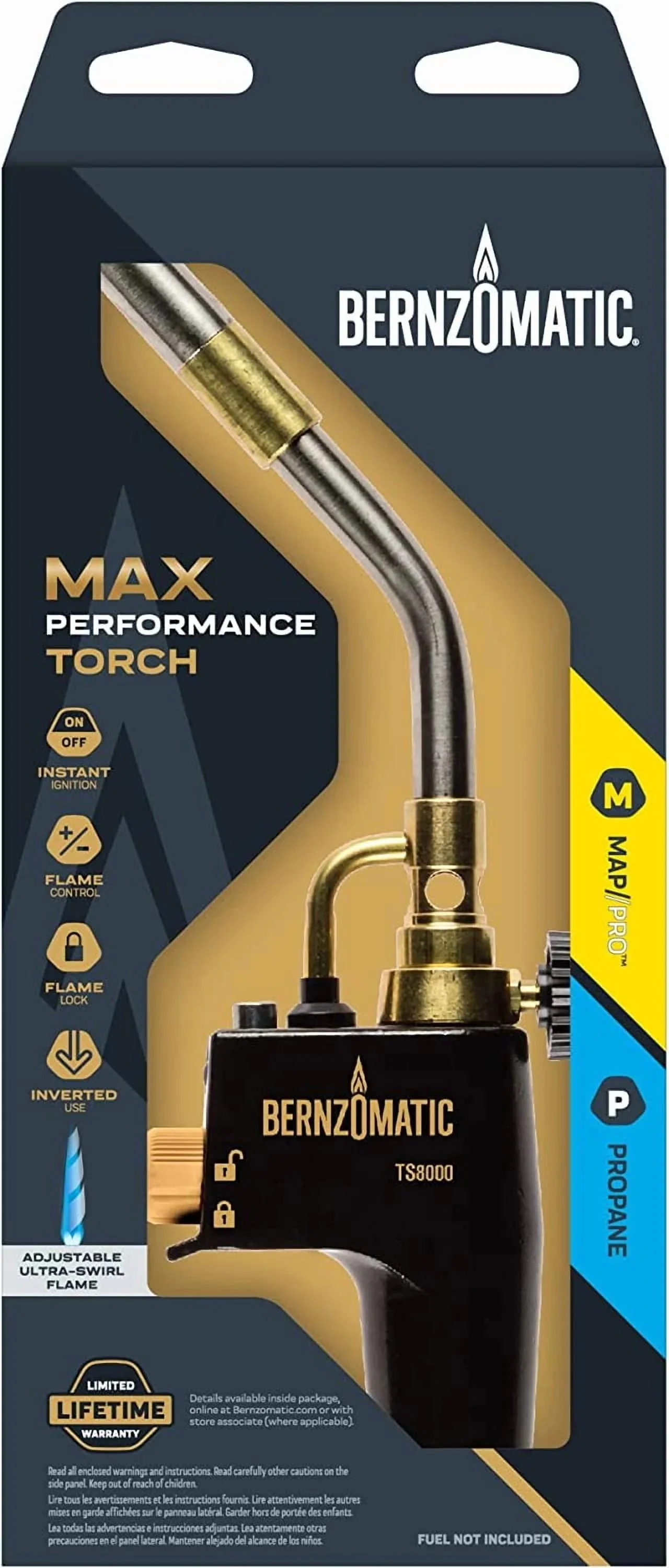 Bernzomatic MAP-Pro Gas Cylinders 14.1 oz 3-Pack With Max Performance Torch - TS8000 - Image 3 Bernzomatic MAP-Pro Gas Cylinders 14.1 oz 3-Pack With Max Performance Torch - TS8000 - Image 3