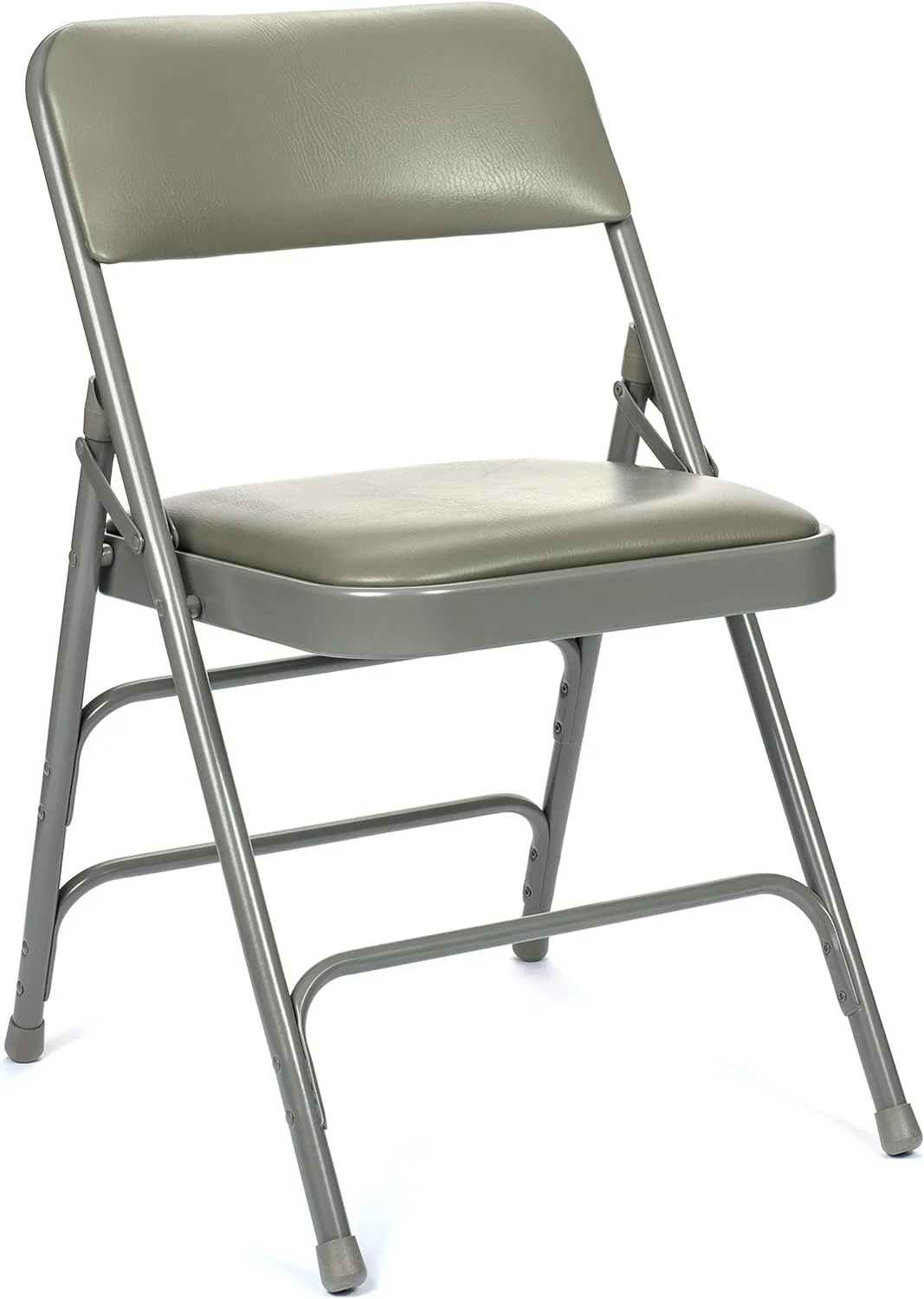 5pc. XL Series Folding Card Table and Triple Braced Vinyl Padded Chair Set, Commercial Quality, Grey - Image 4