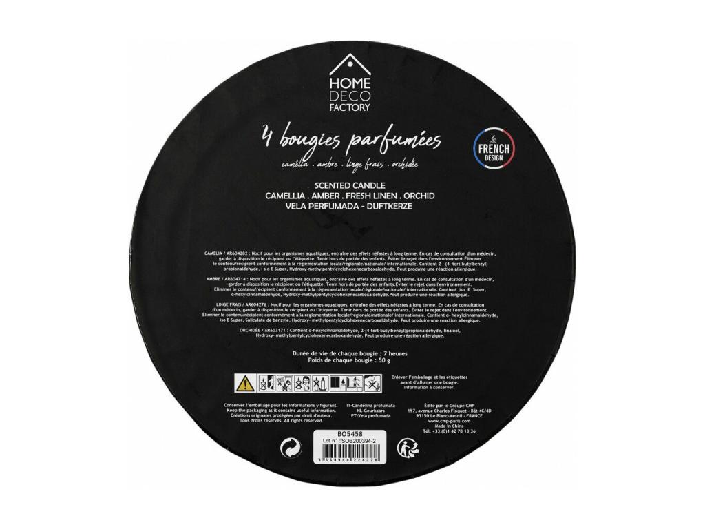 Set de 4 velas perfumadas Harmony 5,9 cm