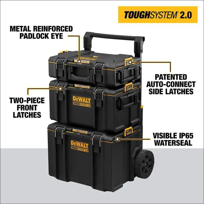 DEWALT ToughSystem 2.0 24-Inch Modular Tower Storage Kit, 3-Piece Set - DWST60437 - Image 2 DEWALT ToughSystem 2.0 24-Inch Modular Tower Storage Kit, 3-Piece Set - DWST60437 - Image 2