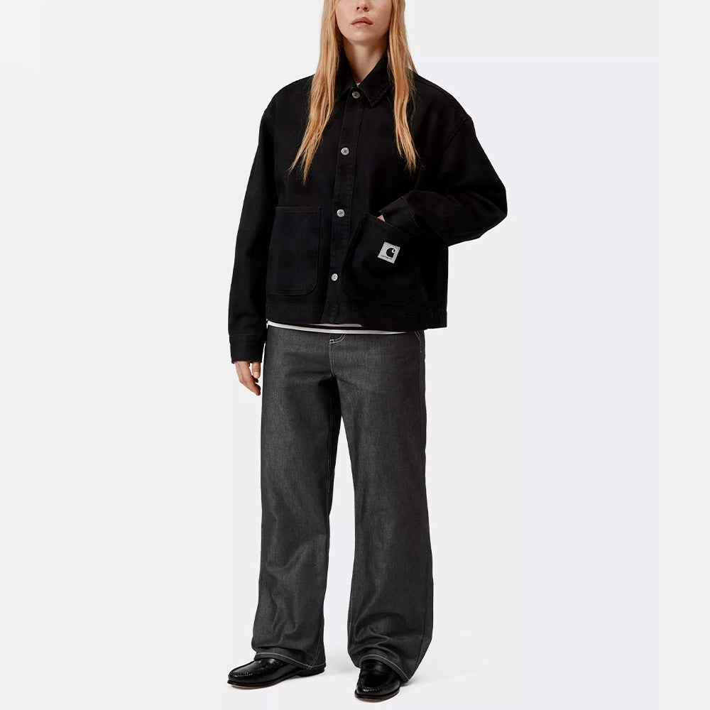 Carhartt WIP - Pantalon W Simple Melbourne - Noir Rigide