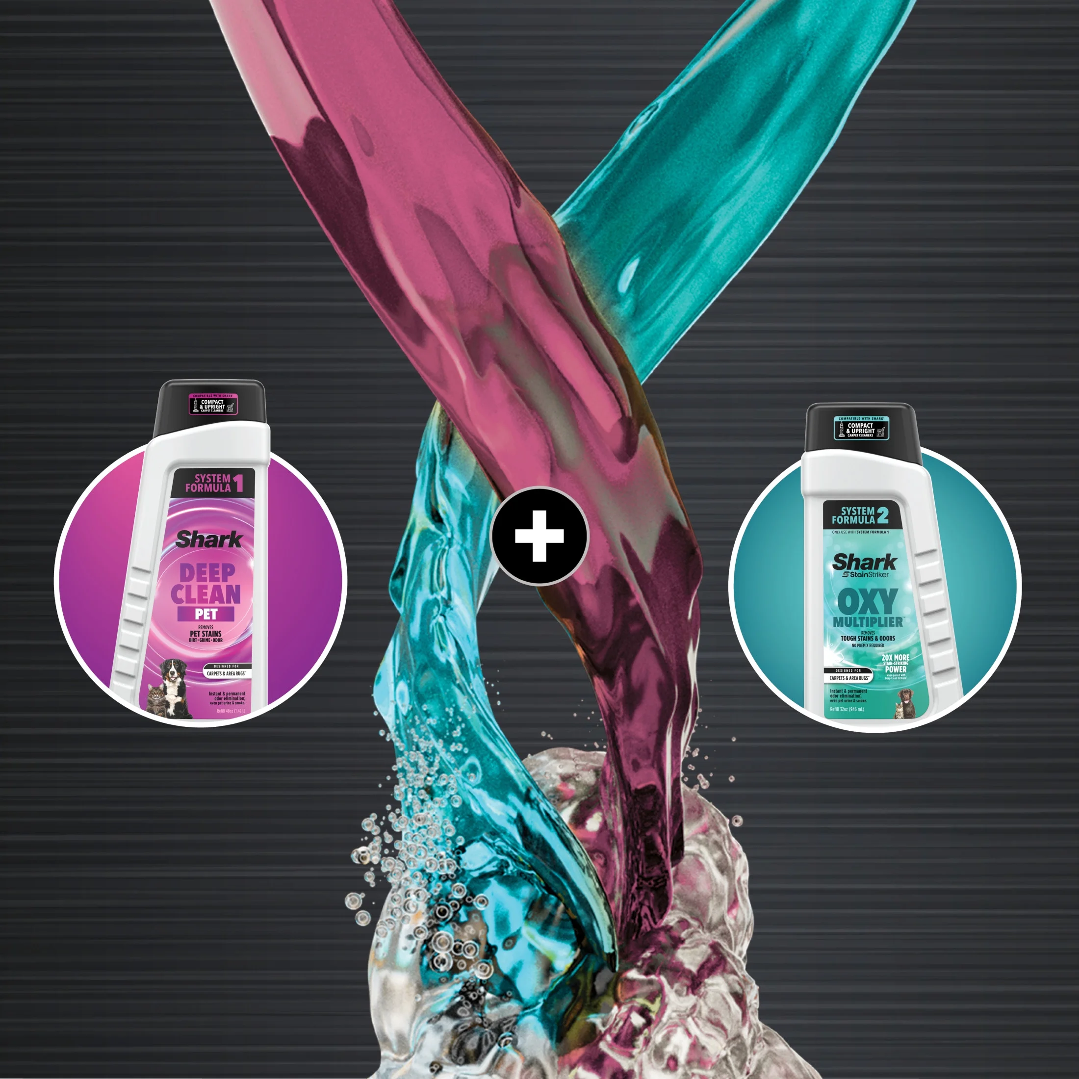 Shark StainStriker HairPro Carpet and Upholstery Cleaner, Portable with 3 Tools, 6oz Deep Clean Pro Formula and 12oz OXY Multiplier Formula, PX250 Dark Silver/Fuchsia - Image 11