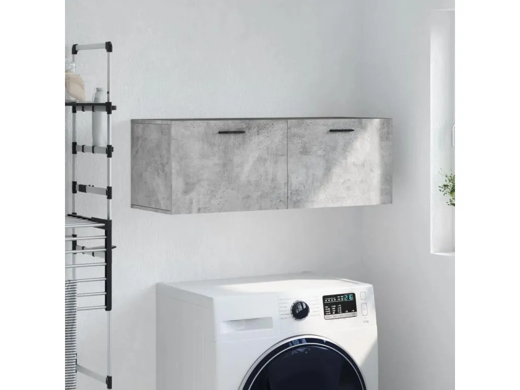 Armario de pared Mobtrendy ingeniería gris hormigón 100x36.5x35 cm rrcs09082