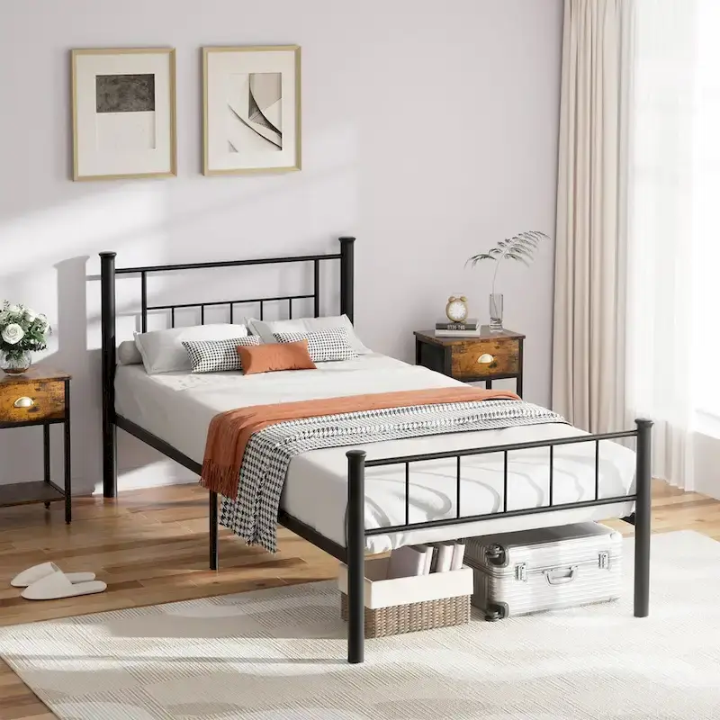 Futzca Bed Frame Featuring Headboard and Footboard