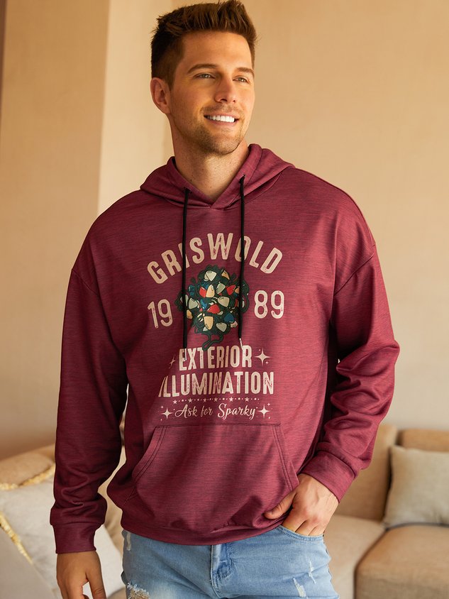 Christmas Text Letters Hoodie Sweatshirt