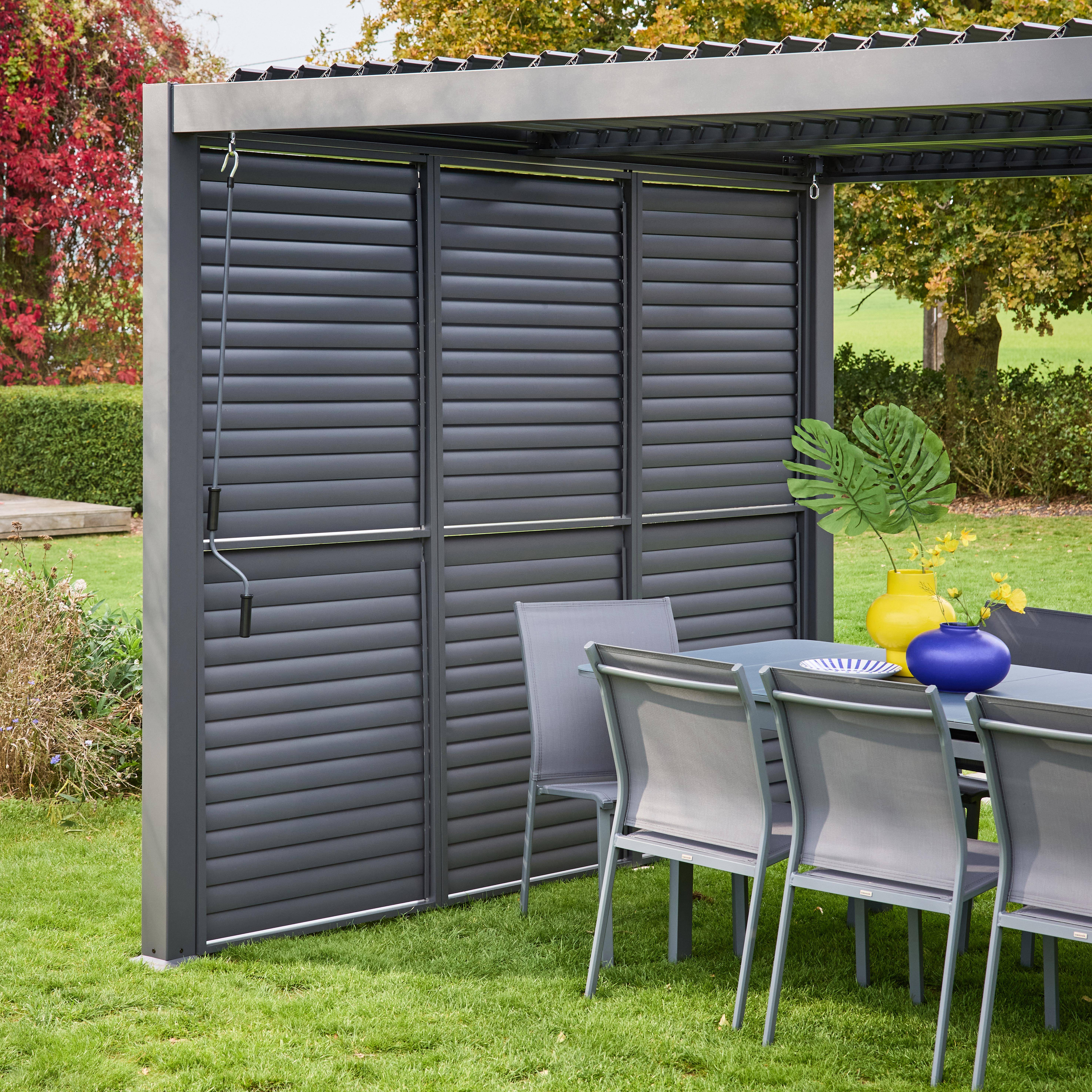 Palace panel con lamas orientables de 1m - Persiana con lamas orientables para pérgola bioclimática de aluminio, 1m