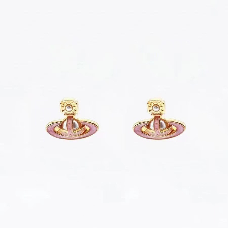 Vivienne Westwood Enamel Candy Color Saturn Earrings - Original Replica Club